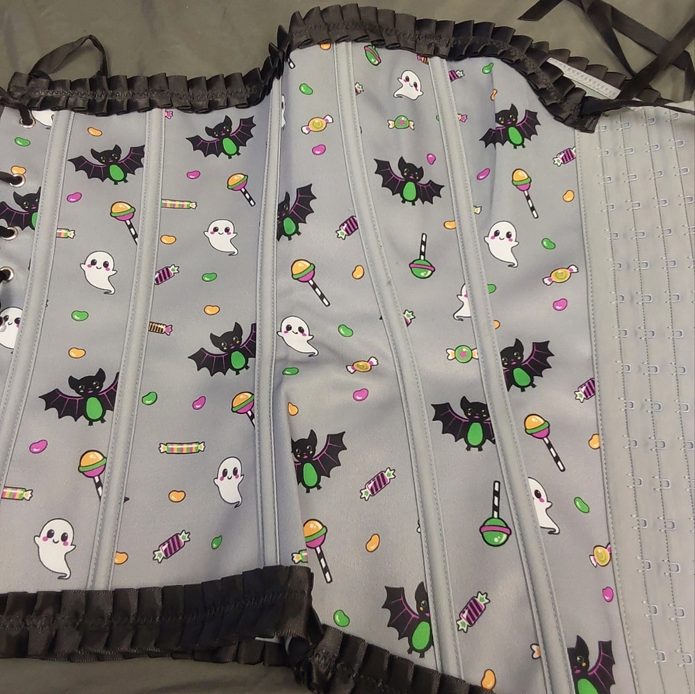 Little for Big, XS, Grey Sugar Bat Corset